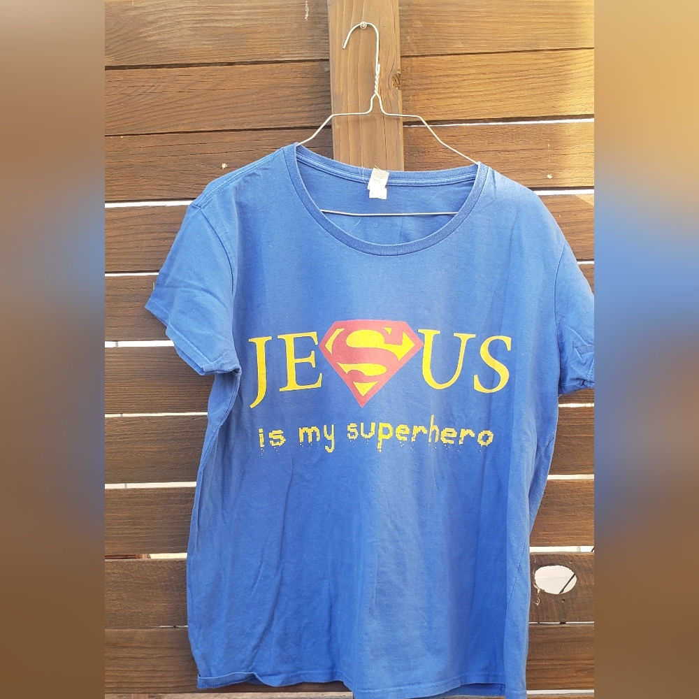 Anvil Blue and Yellow Short Sleeve Tee